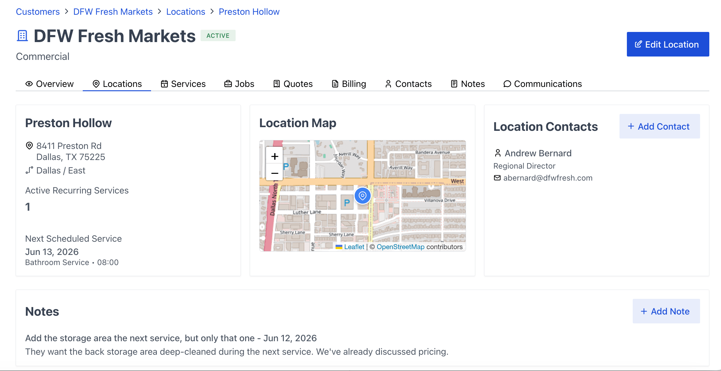 A commercial customer with multiple locations in Loma